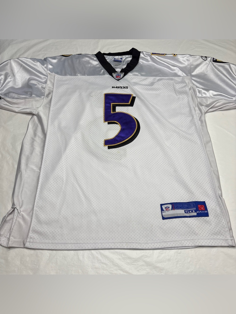 Joe Flacco Baltimore Ravens Reebok Football Jersey #5 Mens 50 XL